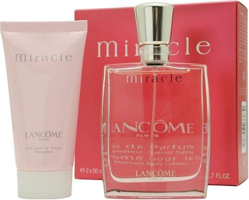 Miracle By Lancome For Women  Eau De Parfum Spray  1.7 Ounce Bottle & Body Lotion