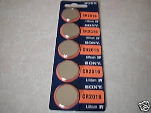 Sony Lithium 3V Batteries Size CR2016 (Pack of 5)