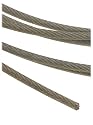 Stainless Steel Type 304 Nylon Coated Cable 1/16" 7x7 25' Length (Pack of 1)