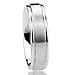 6MM Stainless Steel Wedding Band Ring Brushed Center Classy Ring (5 to 14) For Unisex Men & Women