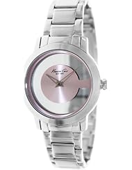Kenneth Cole New York Round Silver with Transparent Pink Dial Womens watch #KC4925
