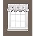 Kate 58 x 13 Valance, White with Black Trim