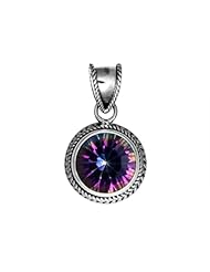 Sterling Silver Pendant with Mystic Topaz