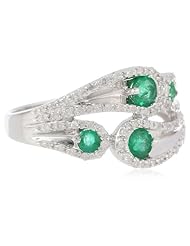 Sterling Silver Paisley Diamond Ring (1/5cttw, I-J Color, I2-I3 Clarity), Size 7