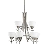 Kichler Lighting 1677AP 9-Light Olympia Incandescent Chandelette, Antique Pewter