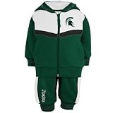 Michigan State Spartans Infant Green Slingshot Full Zip Hoody & Sweatpants Set