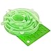 Staffage Silicone Lids Set - BPA-free Stretch Covers for Bowls, Cups, Pots, Mugs - Includes Trivet Mat - Premium Quality FDA Food Grade Silicone - Must-Have Kitchen Gadgets - Multisize, Green - 7 Pack