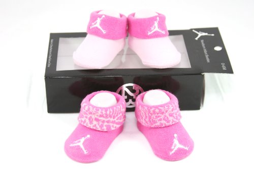 417jVxl2FYL Nike Air Jordan Newborn Infant Baby Booties Socks Black and Blue w/Air Jordan Logo Size 0 6 Months