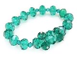 Blue Zircon Single Strand Rosy Swarovski Crystal Bracelet