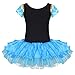 iEFiEL Girls Sequin Mermaid Ballet Tutu Dress Kids Gymnastics Leotard Skirt Dance wear Party Halloween Costumes (5-6, blue)