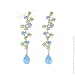 STUDIO 925: *PERIDOT-BLUE TOPAZ SIZZLE POP EARRINGS*