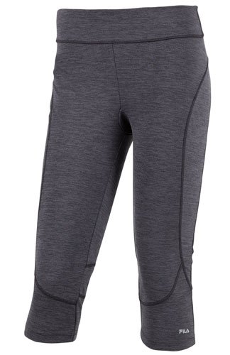Fila Women's Women's Space Dye Resistance Capri Pant, Black Space Dye, Small On Sale