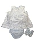 China Blue Apron Dress, Diaper Cover, & Shoes by Creme De La Creme