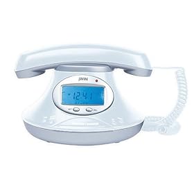 JWIN JTP430WHT Caller ID Telephone with Alarm Clock by jWIN