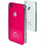 #67 HOT PINK and White iSpresse cases for Apple iPhone 4 4S case cover AT&T Verizon and Sprint replicase