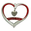Thanks Mom Heart Ornament - Red (3.5")