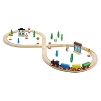 Wooden Figure 8 Train Set, 40 Piece