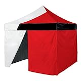 E-Z UP Professional Grade Sidewalls for Eclipse™ II & Enterprise™ II Canopies, Color: Red, Sidewalls: Middle Zipper Sidewall, Size: 8' Side