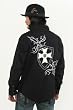 Royal Testament Shirt Black Long Sleeve Leather Cross Shield