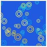ArtScape 7' Blue Rings Pool Table Cloth