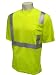 Global Glove GLO-008FR Class 2 Modacrylic T-Shirt with 3M Scotchlite Flame Reflective Tape, Extra Large, Lime (Case of 50)