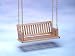 Miniature Porch Swing in Oak Dollhouse Miniature