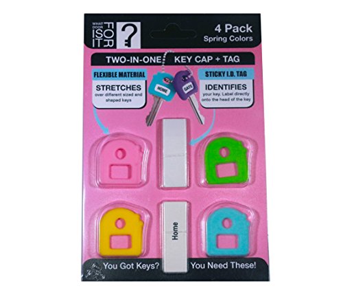 Two-In-One Flexible Key Cap & Tag with sticky ID tag that identifies your key. Label directly onto the head of the key.