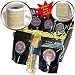 Patricia Sanders Creations - Gold Starfish and Sand- Beach Art - Coffee Gift Baskets - Coffee Gift Basket