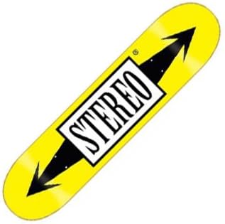 Skateboard Deck, 7.5" Stereo - Arrows 7.5 Yellow - Skateboard Deck