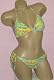 Buying Womens Junior Size Swimwear Multi Green 4 piece String Bikini, Thong, Top, Sarong Buy Now And Save
