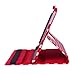 HDE Rotating iPad Case Magnetic Folding Leather Cover Folio Flip Stand for Apple iPad 2 iPad 3 iPad 4 (Red & White Polka Dot)