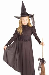Childrens Costume Girls Halloween Black Witch Outfit M Girls Medium (size 8 to 10)