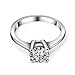 Yoursfs 1ct Solitaire Cubic Zirconia CZ Simulated Diamond Wedding Engagement Rings for Women Four Prongs