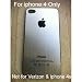 Brushed Aluminum AT&T GSM iPhone 4 Back Cover with Frame for iPhone 4 4g Rear Glass Replacement Flat Silver