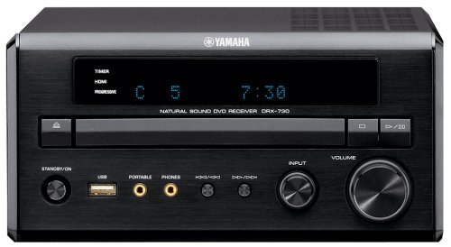 Yamaha DRX-730BL Micro Component Receiver CD/DVD Player Unit (Black)