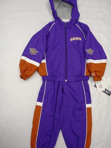 Buy Phoenix Suns Infants / Babys / Kids 2 pc Purple and Orange Wind Suit hooded jacket and pants by reebok