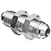 EATON Aeroquip 2041-8-8S Bulkhead Union, JIC 37° End Types, Carbon Steel, 1/2 JIC(m) End Size, 1/2" Tube OD