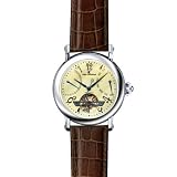 Ted Lapidus - 5109701 - Montre Homme Acier - Automatique Analogique - Dateur - Bracelet Cuir Marron