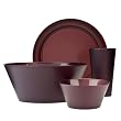 Polypropylene 13-pc. Dinnerware Set - Burgundy
