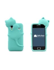 Wireless: New Case for Samsung Galaxy Ace S5830 Lovely Kiki Cat Pattern Soft Silicone Protective Cover Shell-Sky Blue(Random Gift 2 PCS Cartoon Sticker) - JiLee