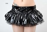 Produkt-Bild: Phaze Clothing Minirock Sin Frill Mini Gloss mit roter Schn&uuml;rung