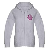 IMAGE OF Artsmith, Inc. Women's Zip Hoodie Pig Cartoon - Light Steel, 2X
