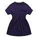 Richie House Girls' Elastic Waisted Dress with Patch Pockets RH1175