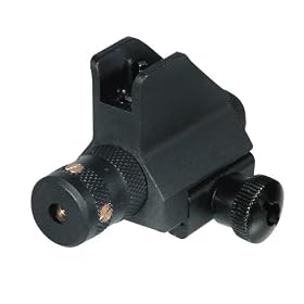 UTG Low Profile Removable Front Sight and Red Laser Combo