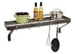 Enclume PR8B-HS Premier Bookshelf Wall Pot Rack, Hammered Steel