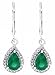 2.01ct PearShaped Genuine Emerald Dangle Earrings title=