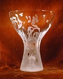 GLASS WEDDING KIDDUSH CUP BY STEVE RESNICK