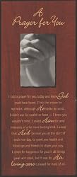 Beautiful Wooden Plaque - A Prayer For You