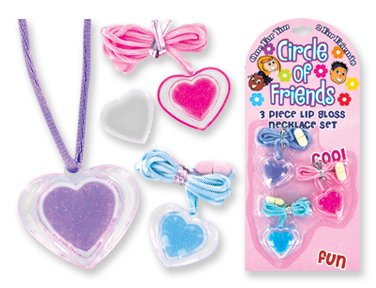 Circle of Friends 3 Pc LIP Gloss Necklace Set