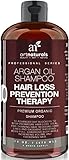 Art Naturals Organic Argan Oil Hair Loss Prevention Shampoo 16 Oz - Sulfate Free -Best Treatment for Premature Hair Loss, Thinning & First Signs of Balding for Men & Women- With Biotin 3 Months Supply